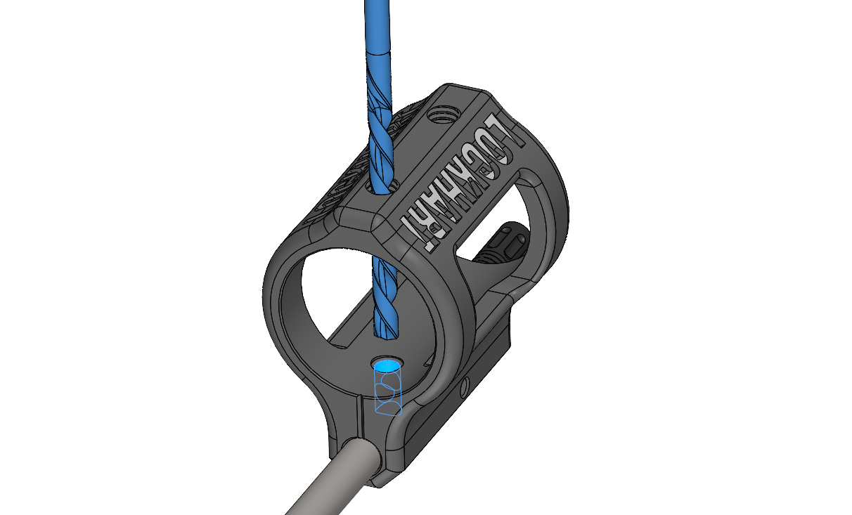 DRILL GAS BLOCK HOLE